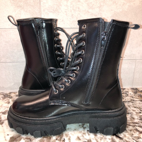 RARE DK x YOKI Blk Grommet Combat Boots - NWOT - Picture 6 of 8